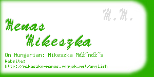 menas mikeszka business card